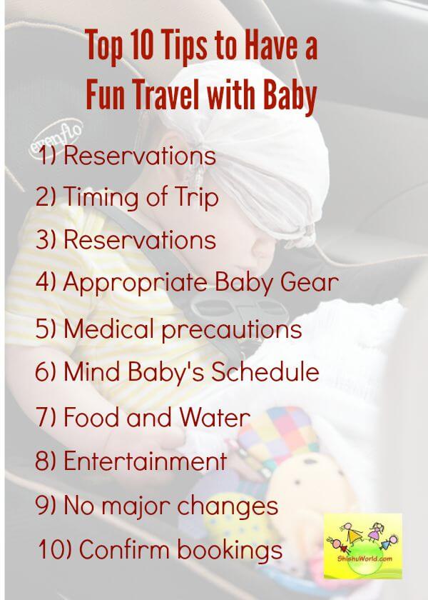 Top 10 tips to have fun trip with baby