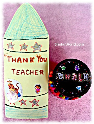 Teacher's Day Carft- Chalk Box and Greeting Card