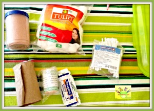 Badages in baby/toddler first-aid kit