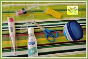 Tools in baby/toddler first-aid kit