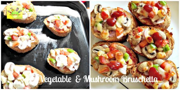 Vegetable  Mushroom Bruschetta