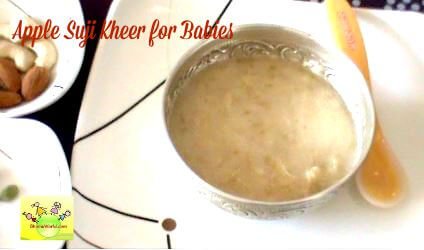 Apple Suji/ rawa kheer/ porridge for babies