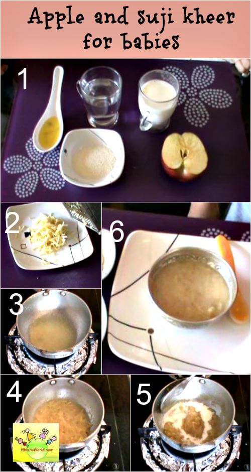 Apple and suji/ rawa kheer/ porridge for babies