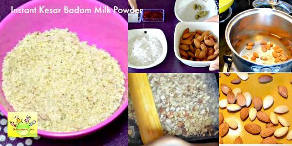 Instant Kesar badam milk/ almond milk powder