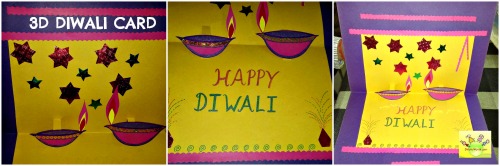 Decorate 3d Diwali card as you wish