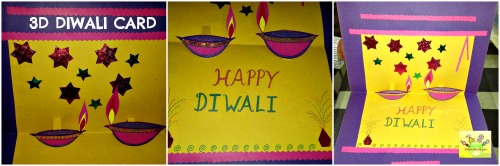 Decorate 3d Diwali card as you wish