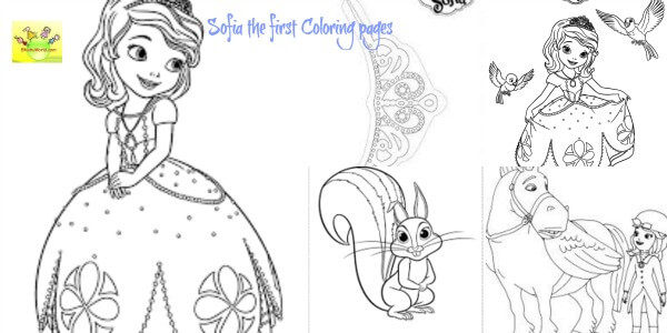 Sofia the first birthday party coloring pages