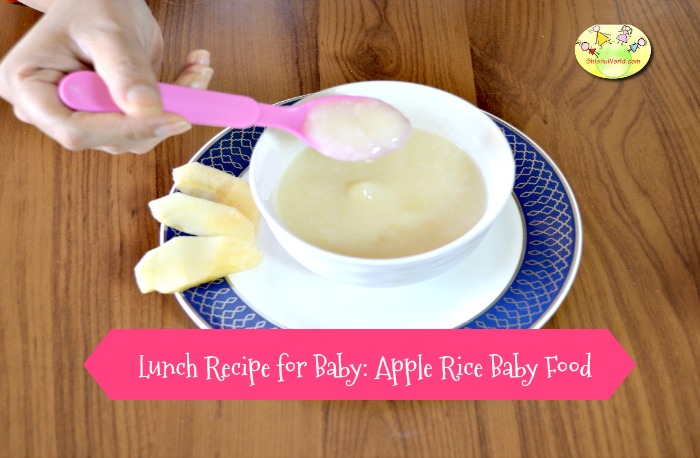 Apple Rice baby food Lunch Recipe