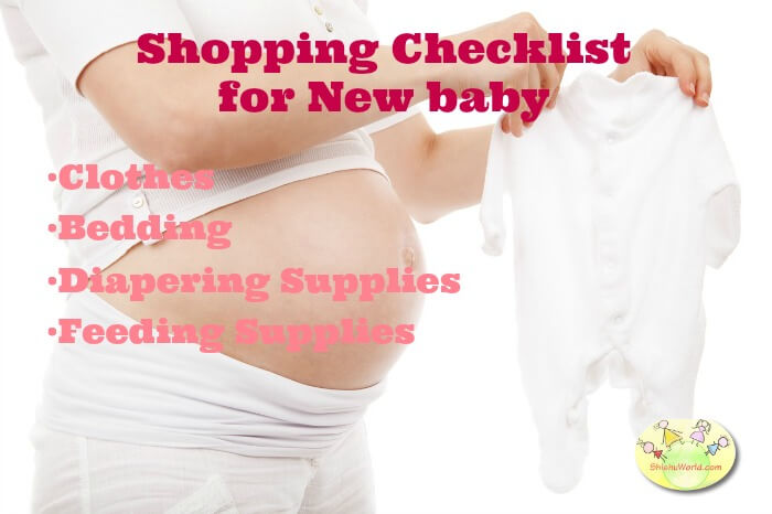 Shopping checklist for baby