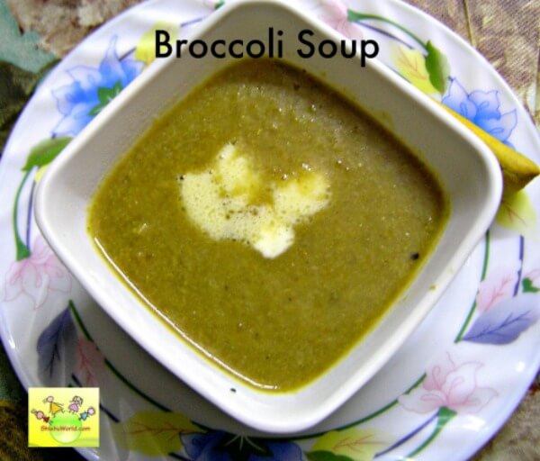 broccoli soup for babies, toddlers, kids