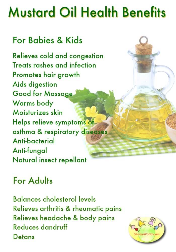 Mustard oil benefits for babies, kids & Adults