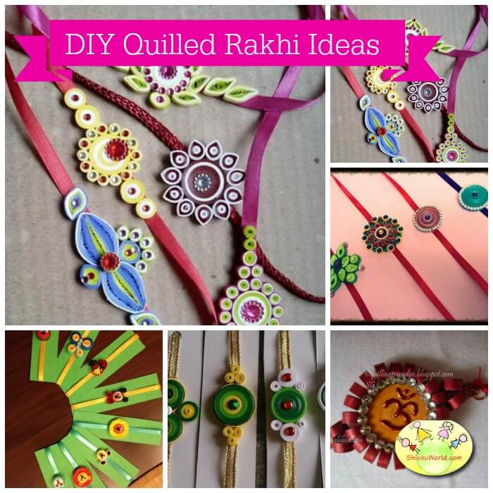 DIY quilled rakhi ideas