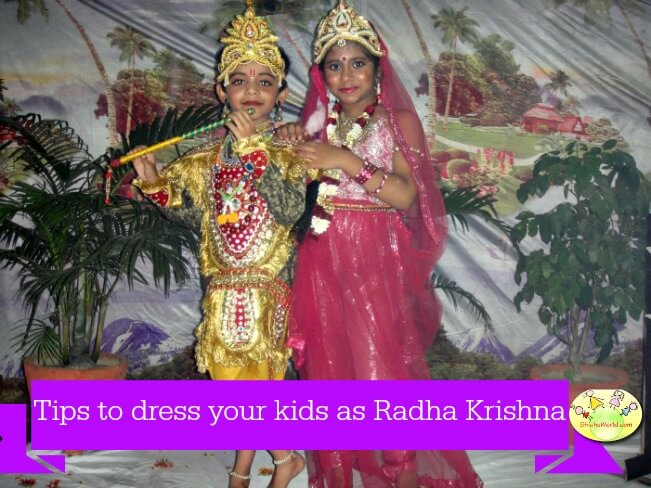 Tips to dress children as radha krishna for Janamashtami