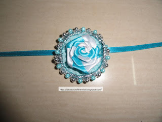 ribbon flower rakhi