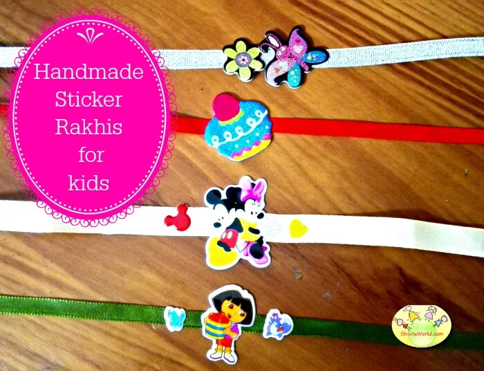 DIY Sticker Rakhi ideas