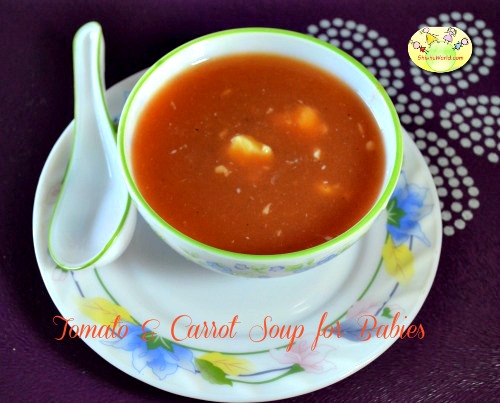 Tomato carrot soup for babies