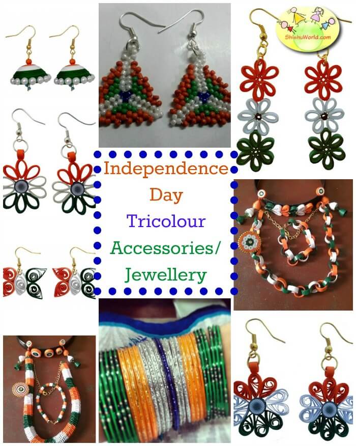 Independence day tricolour jewellery / accessories