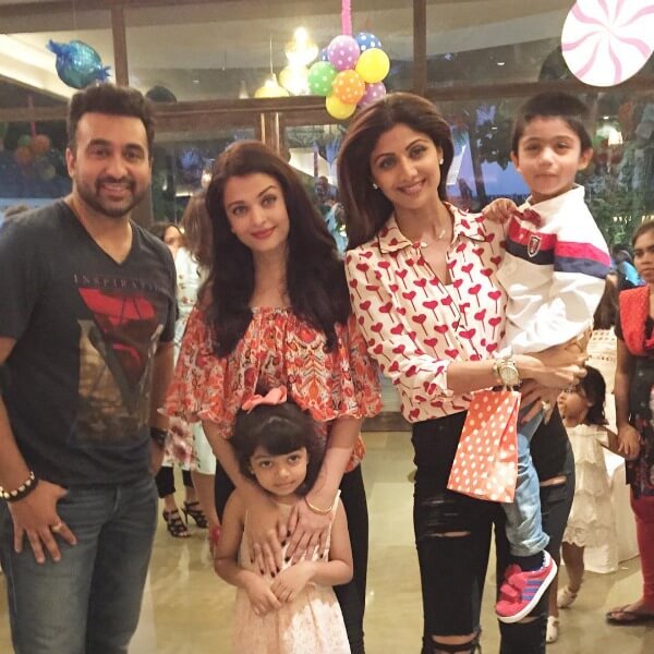 Aishwarya Rai Aradhna Bachchan in Shilpa Shetty son birthday party