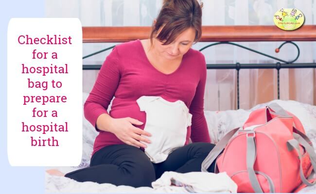 Checklist for a hospital bag to prepare for a hospital birth