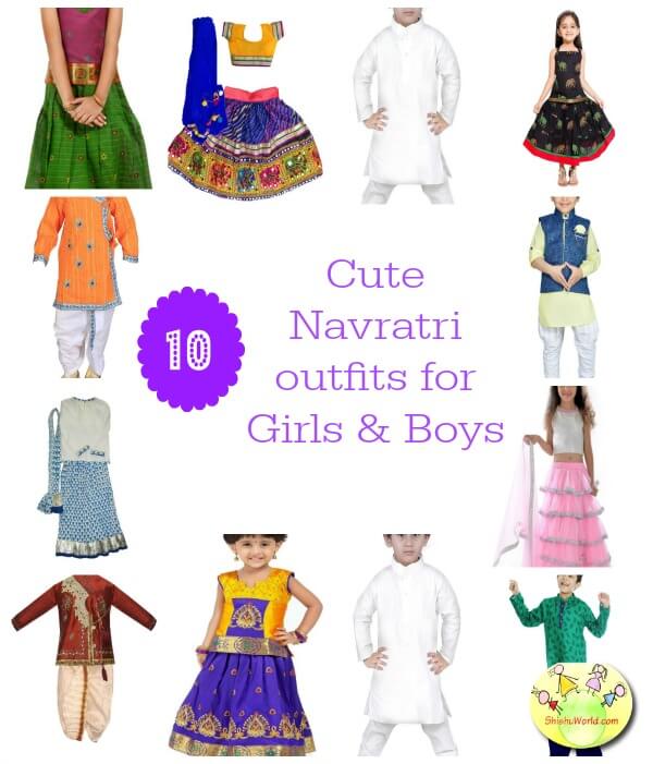 10 cute navratri dresses/ outfits for girls and boys