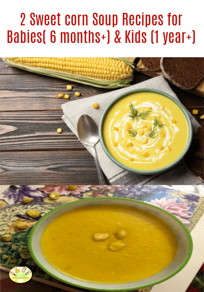 sweetcorn soup recipe for babies and kids